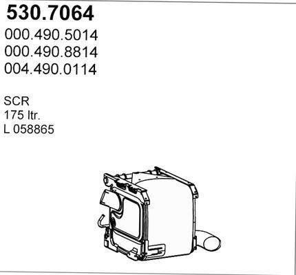 ASSO 530.7064 - Vidējais / Gala izpl. gāzu trokšņa slāpētājs autodraugiem.lv