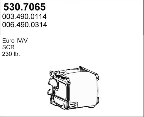 ASSO 530.7065 - Vidējais / Gala izpl. gāzu trokšņa slāpētājs autodraugiem.lv