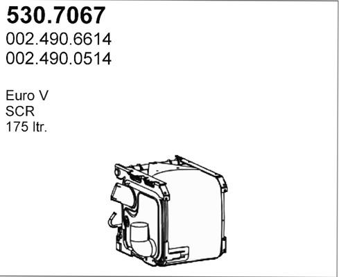 ASSO 530.7067 - Vidējais / Gala izpl. gāzu trokšņa slāpētājs autodraugiem.lv