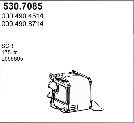 ASSO 530.7085 - Vidējais / Gala izpl. gāzu trokšņa slāpētājs autodraugiem.lv