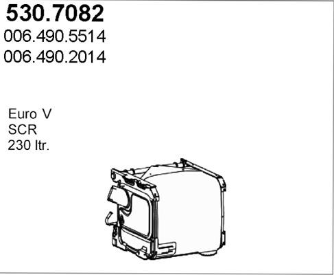 ASSO 530.7082 - Vidējais / Gala izpl. gāzu trokšņa slāpētājs autodraugiem.lv
