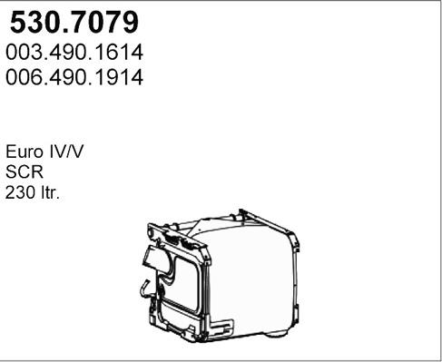 ASSO 530.7079 - Vidējais / Gala izpl. gāzu trokšņa slāpētājs autodraugiem.lv