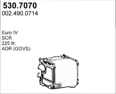 ASSO 530.7070 - Vidējais / Gala izpl. gāzu trokšņa slāpētājs autodraugiem.lv