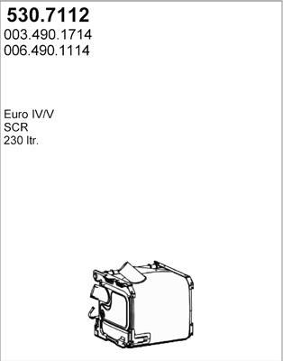 ASSO 530.7112 - Vidējais / Gala izpl. gāzu trokšņa slāpētājs autodraugiem.lv