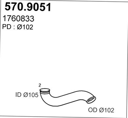 ASSO 570.9051 - Izplūdes caurule autodraugiem.lv