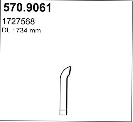 ASSO 570.9061 - Izplūdes caurule autodraugiem.lv