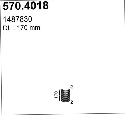 ASSO 570.4018 - Gofrēta caurule, Izplūdes gāzu sistēma autodraugiem.lv