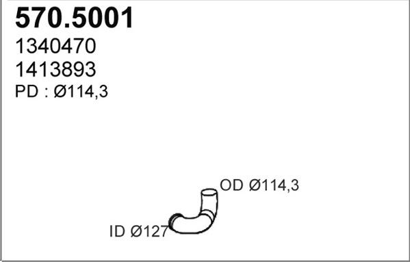 ASSO 570.5001 - Izplūdes caurule autodraugiem.lv