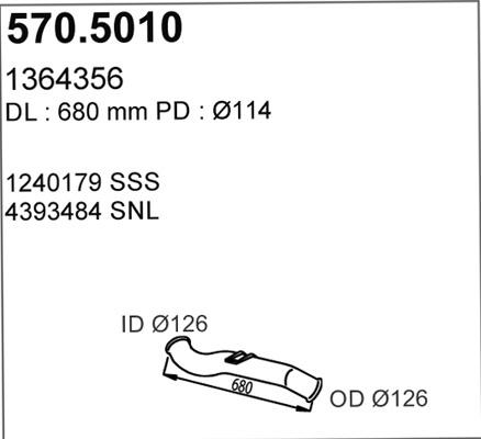 ASSO 570.5010 - Izplūdes caurule autodraugiem.lv