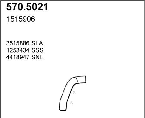 ASSO 570.5021 - Izplūdes caurule autodraugiem.lv