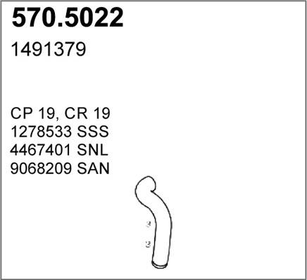 ASSO 570.5022 - Izplūdes caurule autodraugiem.lv