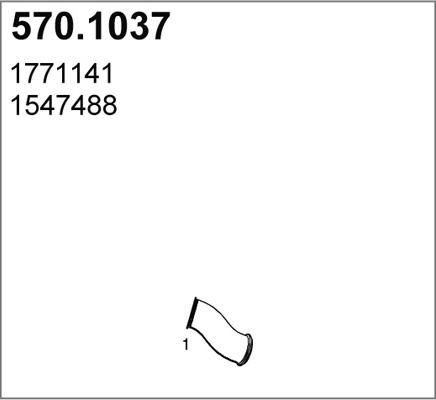 ASSO 570.1037 - Izplūdes caurule autodraugiem.lv