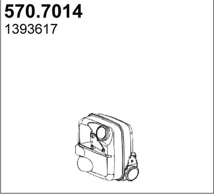 ASSO 570.7014 - Vidējais / Gala izpl. gāzu trokšņa slāpētājs autodraugiem.lv