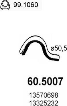 ASSO 60.5007 - Izplūdes caurule autodraugiem.lv