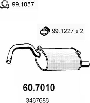 ASSO 60.7010 - Izplūdes gāzu trokšņa slāpētājs (pēdējais) autodraugiem.lv