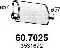 ASSO 60.7025 - Izplūdes gāzu trokšņa slāpētājs (pēdējais) autodraugiem.lv