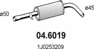 ASSO 04.6019 - Vidējais izpl. gāzu trokšņa slāpētājs autodraugiem.lv