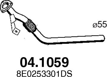 ASSO 04.1059 - Izplūdes caurule autodraugiem.lv