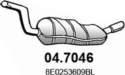 ASSO 04.7046 - Izplūdes gāzu trokšņa slāpētājs (pēdējais) autodraugiem.lv