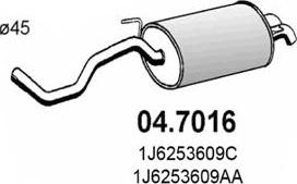 ASSO 04.7016 - Izplūdes gāzu trokšņa slāpētājs (pēdējais) autodraugiem.lv