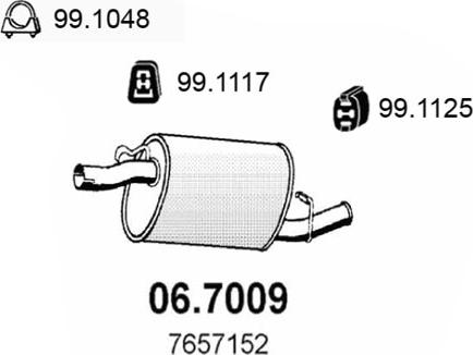 ASSO 06.7009 - Izplūdes gāzu trokšņa slāpētājs (pēdējais) autodraugiem.lv