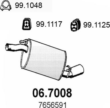 ASSO 06.7008 - Izplūdes gāzu trokšņa slāpētājs (pēdējais) autodraugiem.lv