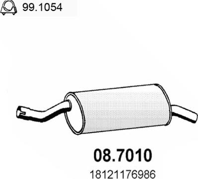 ASSO 08.7010 - Izplūdes gāzu trokšņa slāpētājs (pēdējais) autodraugiem.lv