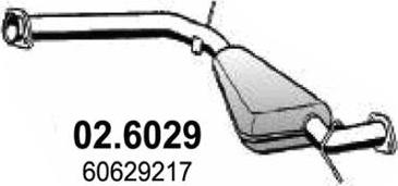 ASSO 02.6029 - Vidējais izpl. gāzu trokšņa slāpētājs autodraugiem.lv