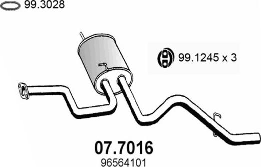 ASSO 07.7016 - Izplūdes gāzu trokšņa slāpētājs (pēdējais) autodraugiem.lv