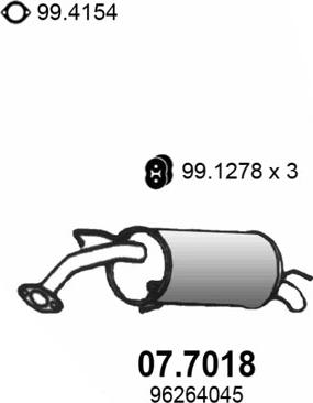 ASSO 07.7018 - Izplūdes gāzu trokšņa slāpētājs (pēdējais) autodraugiem.lv