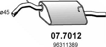 ASSO 07.7012 - Izplūdes gāzu trokšņa slāpētājs (pēdējais) autodraugiem.lv