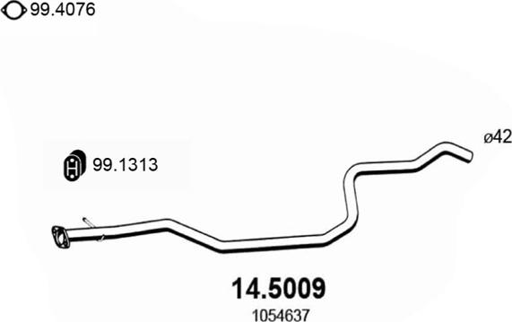 ASSO 14.5009 - Izplūdes caurule autodraugiem.lv