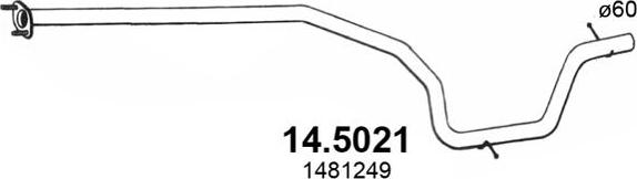 ASSO 14.5021 - Izplūdes caurule autodraugiem.lv