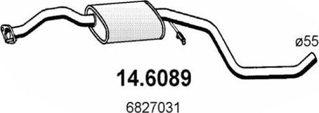 ASSO 14.6089 - Vidējais izpl. gāzu trokšņa slāpētājs autodraugiem.lv