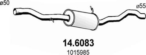 ASSO 14.6083 - Vidējais izpl. gāzu trokšņa slāpētājs autodraugiem.lv