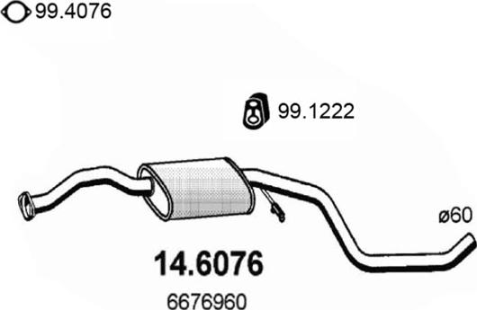 ASSO 14.6076 - Vidējais izpl. gāzu trokšņa slāpētājs autodraugiem.lv