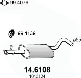 ASSO 14.6108 - Vidējais izpl. gāzu trokšņa slāpētājs autodraugiem.lv