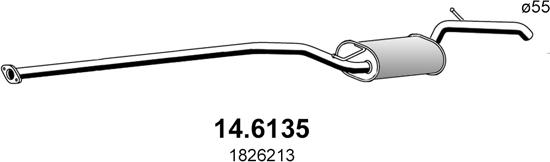 ASSO 14.6135 - Vidējais izpl. gāzu trokšņa slāpētājs autodraugiem.lv