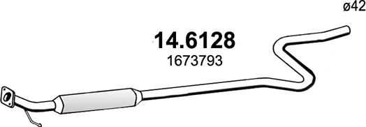 ASSO 14.6128 - Vidējais izpl. gāzu trokšņa slāpētājs autodraugiem.lv