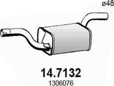 ASSO 14.7132 - Izplūdes gāzu trokšņa slāpētājs (pēdējais) autodraugiem.lv