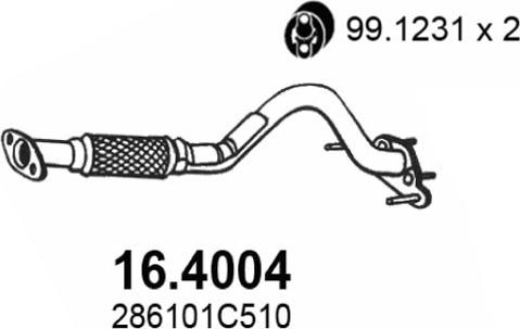 ASSO 16.4004 - Izplūdes caurule autodraugiem.lv