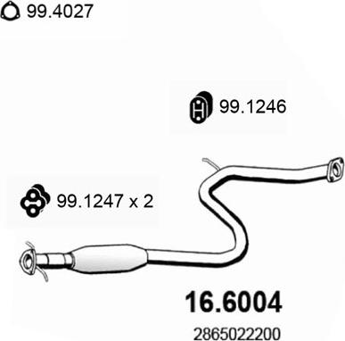 ASSO 16.6004 - Vidējais izpl. gāzu trokšņa slāpētājs autodraugiem.lv