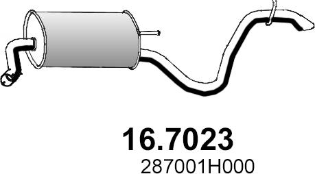 ASSO 16.7023 - Izplūdes gāzu trokšņa slāpētājs (pēdējais) autodraugiem.lv