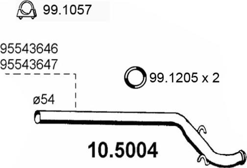 ASSO 10.5004 - Izplūdes caurule autodraugiem.lv