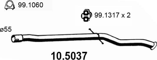 ASSO 10.5037 - Izplūdes caurule autodraugiem.lv