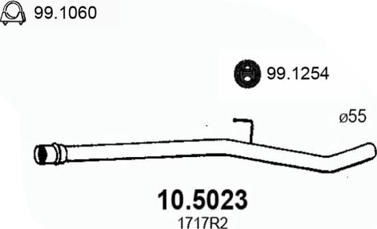 ASSO 10.5023 - Izplūdes caurule autodraugiem.lv