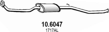 ASSO 10.6047 - Vidējais izpl. gāzu trokšņa slāpētājs autodraugiem.lv