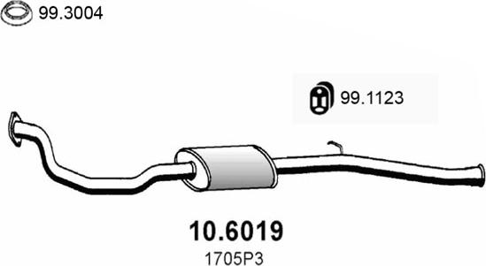 ASSO 10.6019 - Vidējais izpl. gāzu trokšņa slāpētājs autodraugiem.lv