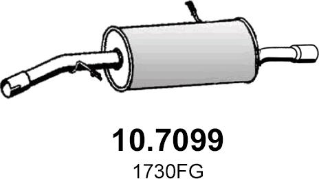 ASSO 10.7099 - Izplūdes gāzu trokšņa slāpētājs (pēdējais) autodraugiem.lv