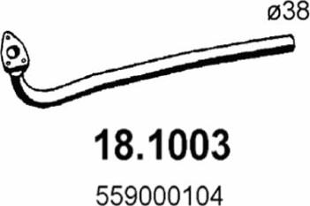 ASSO 18.1003 - Izplūdes caurule autodraugiem.lv